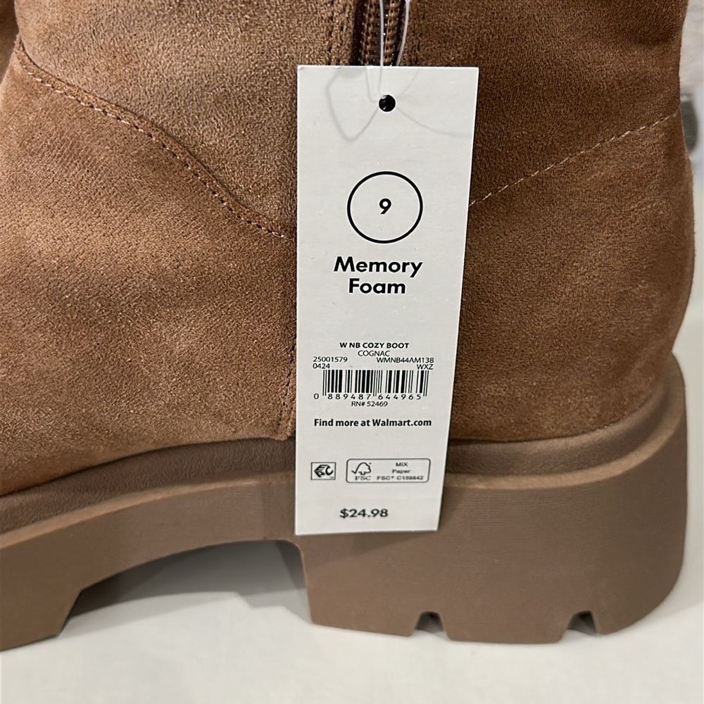 No Boundaries Women's Cozy Lug Sole Ankle Boots Size 9 - Picture 8 of 11